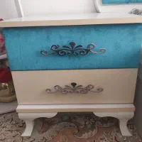 تخت دو نفره همراه دراور و دو عدد پاتختی و تشک طبی|تخت و سرویس خواب|اسلام‌‌آباد غرب, |دیوار
