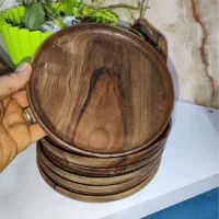 سینی و بشاب و پیاله میوه خوری چوبی و پلای