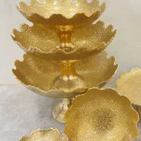 میوه خوری و شیرینی خوری برنز و پیاله برنز هندی