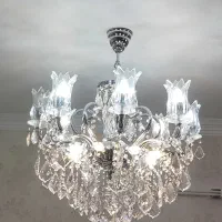 لوستر ۱۶ شعله استیل