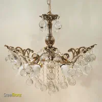 یک جفت لوستر ۶ شاخه برنزی چتری