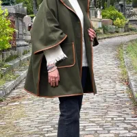 پانچو فوتر چرم یشمی فری سایز