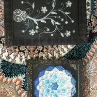 ۲ قاب نقرهای دستساز با طراحی گل