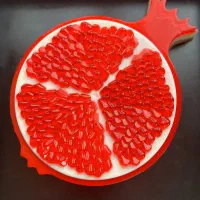 دسر و ژله یلدا چیز کیک انار