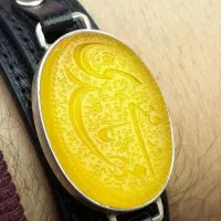 انگشتر و دستبند نقره با سنگ عقیق ،فیروزه و شرف شمس