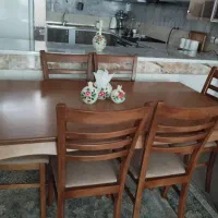 میز ناهارخوری شش نفره تمام چوب کاملا نو و سالم|میز و صندلی غذاخوری|فسا, |دیوار