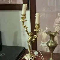 یک جفت شمعدان فرشته برنجی وقدیمی