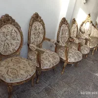 مبلمان سلطنتی ۸ نفره در حد نو|مبلمان خانگی و میز عسلی|لاهیجان, خمیر کلایه|دیوار