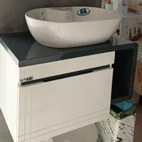 روشویی کابینتی سایز ۷۳ طرح چوب ، طوسی ، طوسی پتینه|لوازم سرویس بهداشتی|تهران, مهرآباد|دیوار