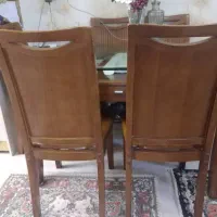 یک دست میز ناهارخوری خارجی چوب راش و شیشه 6 نفره|میز و صندلی غذاخوری|شیراز, بهارستان|دیوار