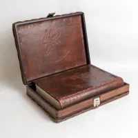 دیوان حافظ تمام چرم قلمکاری نفیس رحلی(۲/۰۵)فخررازی