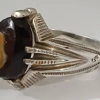 انگشتر کلکسیون شمایل بر عقیق سه پوست بسیار خاص