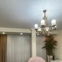 پرده نو ۵متری با زیر پرده و دوتا دکوری مخمل|پرده، رانر، رومیزی|کرج, گلشهر|دیوار