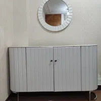 آینه و کنسول پایه استیل