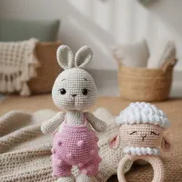 عروسک و جغجغه بافتنی|اسباب‌بازی بچه|بندرعباس, |دیوار