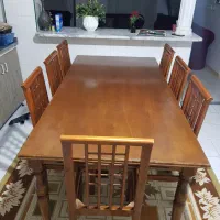 میز غذا خوری ۸نفره با ۸تا صندلی