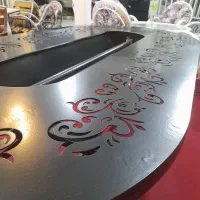 میز آتشدان بیضی ۱ × ۲  مبلمان باغی ویلایی صندلی|مبلمان خانگی و میز عسلی|خمینی‌شهر, |دیوار