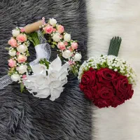 دسته گل عروس خاص|گل مصنوعی|بندرعباس, |دیوار