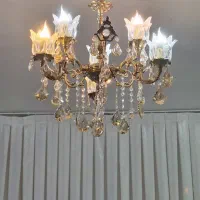 لوستر برنجی ۶ شعله