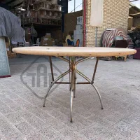 میز دست دوم گرد پایه فلزباکیفیت