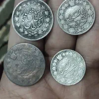 نقره  پلاک سیاه قلم سالم با حلقه سکه قاجاری مدال|کلکسیون اشیاء عتیقه|نسیم‌شهر, |دیوار