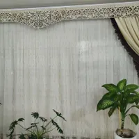 پرده سالم و بدون پارگی و دو عدد والان جفت|پرده، رانر، رومیزی|سراب, |دیوار