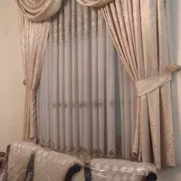پرده سالن با والون و آستری زیر کار جنس خوب و سالم|پرده، رانر، رومیزی|تهران, شمس‌آباد|دیوار