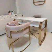 دو عدد مبل تک صورتی طلایی استیل|مبلمان اداری|تهران, سردارجنگل|دیوار