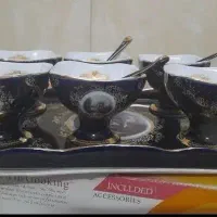 بستنی خوری سورمه ای طلاکوب