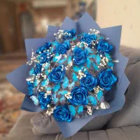 دسته گل چراغدار روبانی باکس و..|گل مصنوعی|اردبیل, |دیوار