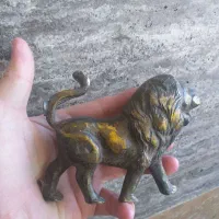 مجسمه برنجی شیرضغیم زیبا