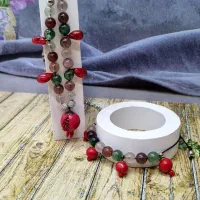 ست دستبند و گردنبند مادر(سنگ کوارتز هندوانه)طبیعی|جواهرات|تهران, گلستان (شهرک راه آهن)|دیوار