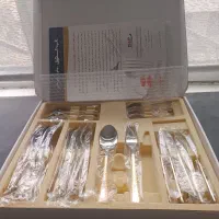 سرویس 30پارچه 6نفره قاشق چنگال ناب استیل