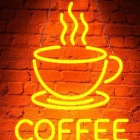 تابلو نئون پلکسی قهوه و فیل