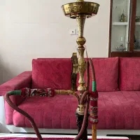 قلیان برنجی قلم زنی شده