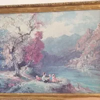 دو عدد تابلو رنگ رروغن