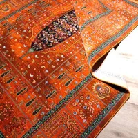 فرش ابریشمی طرح دستباف نقشه درخت زندگی نارنجی|فرش|تهران, امین حضور|دیوار