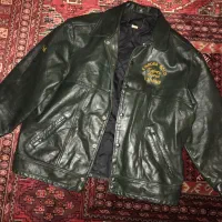 کاپشن چرم طبیعی کانادایی سایز XL