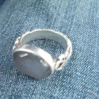 انگشتر نقره مردانه عقیق کبود قدیمی کار دست