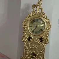 ساعت ایستاده چوبی ورق طلا