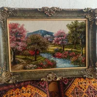 تابلو فرش ابریشم