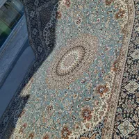 فرش ۱۲متری جفت آبی دریای تمام نخ
