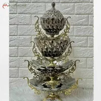 سرویس پزیرایی چهار تیکه پایه برنجی برنز