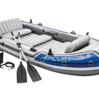 قایق بادی اینتکس ۵نفره یه همراه موتور برقی