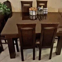 میز نهارخوری ۶نفره همراه با هفت صندلی