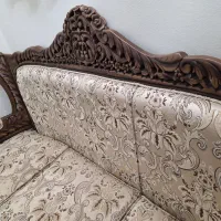 مبلمان چوبی و ویترین چوبی در حد نو|مبلمان خانگی و میز عسلی|اصفهان, سرتاوه|دیوار