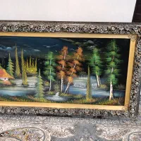 تابلو منظره زیبا رنگ روغن روی پارچه