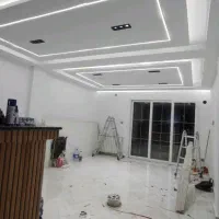 کناف کاری درجه یک با میخ و چاشنی و دستک از تیرچه