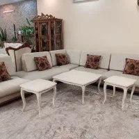 میز جلو مبلی سه تکه چوب راش
