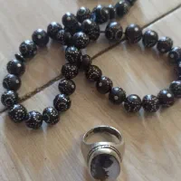 انگشتر شجر رکاب استاد حسین جدی وتسبیح یسرمکی|جواهرات|کرج, کیانمهر|دیوار